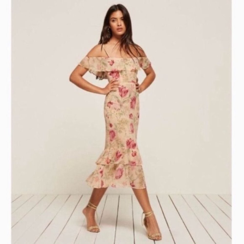 NWOT Reformation Odessa Dress in Botany ORIG $248